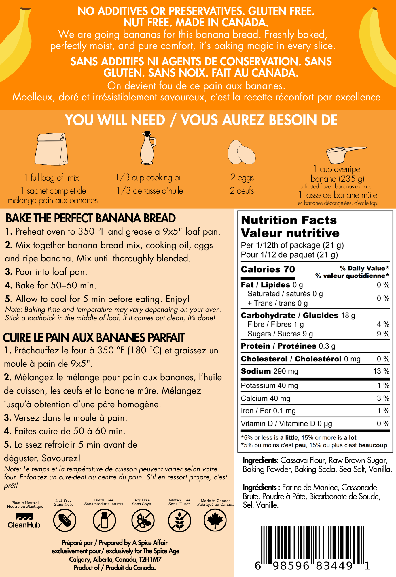 Bananarama Banana Bread Mix - Gluten Free