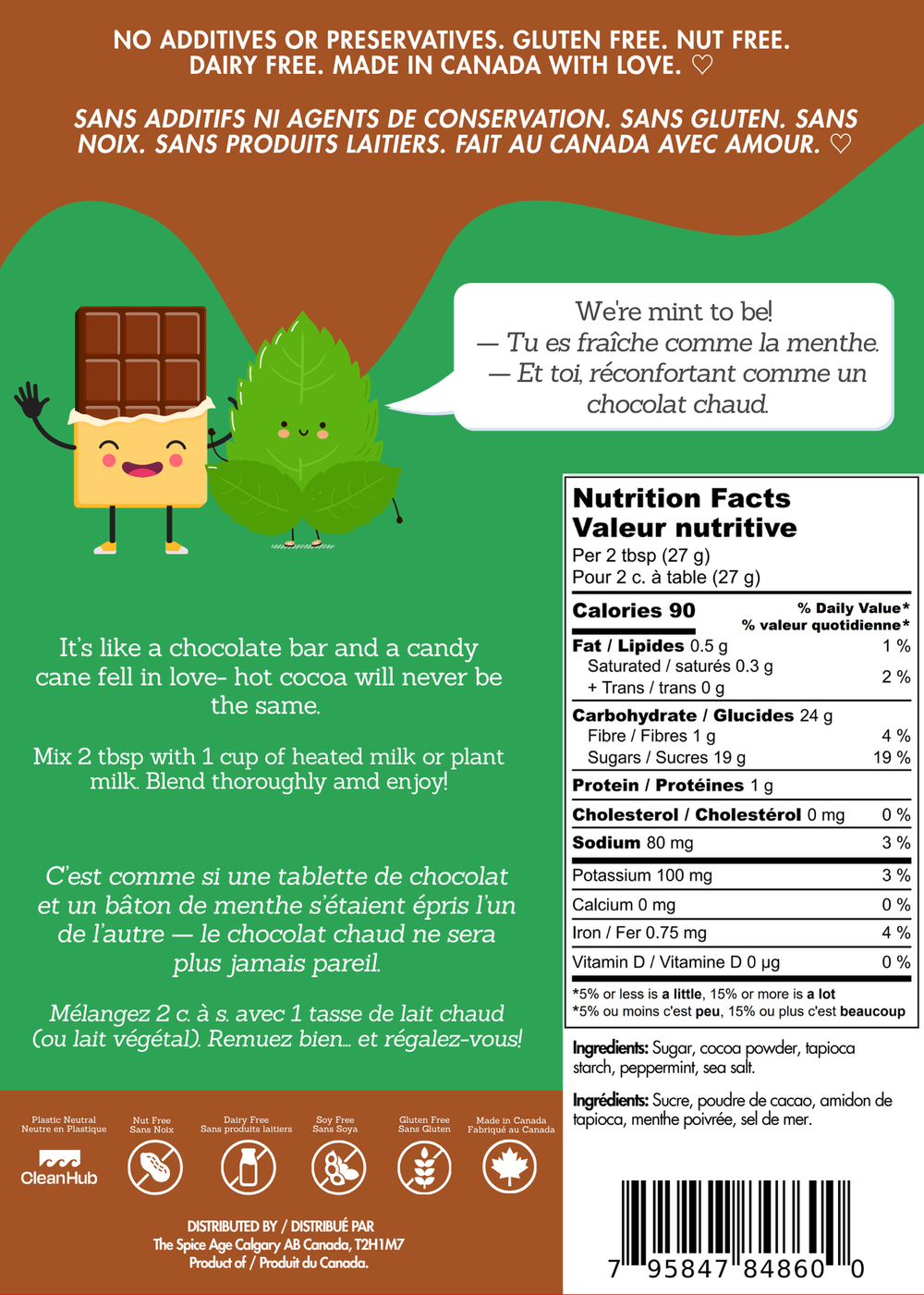 Peppermint Hot Chocolate - Hug in a Mug.