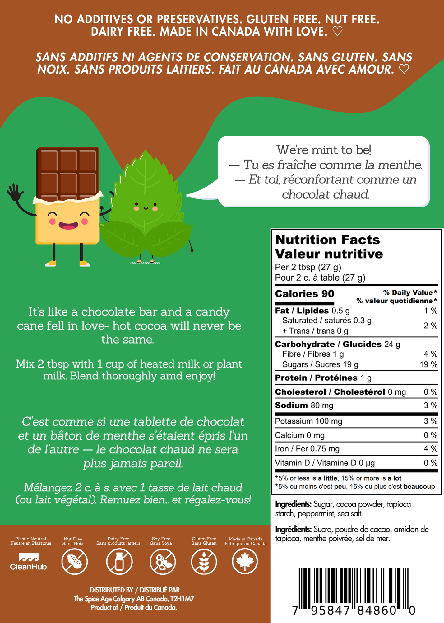 Peppermint Hot Chocolate - Hug in a Mug.