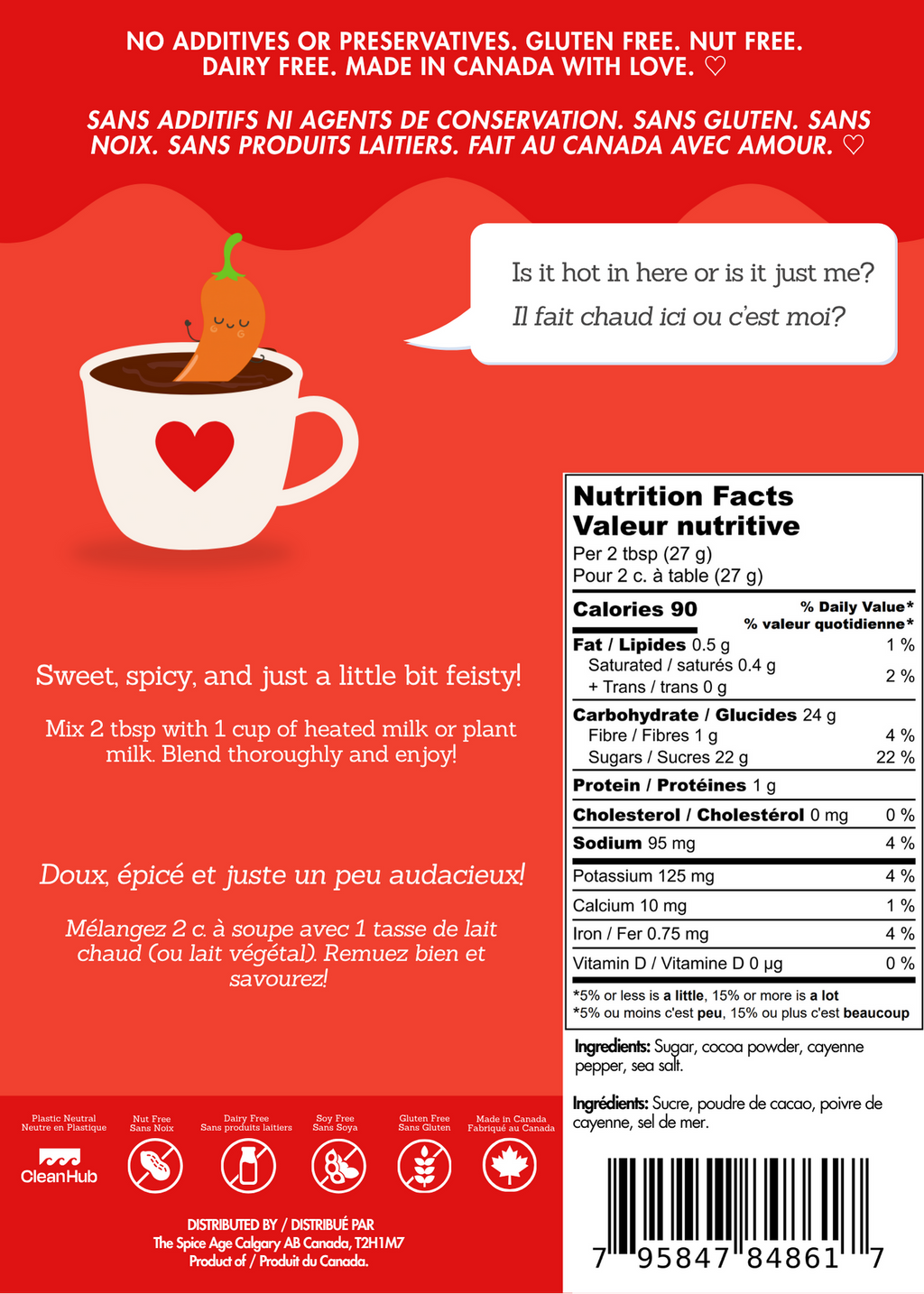 6 PACK BOX Spicy Hot Chocolate - Drop it like it's Hot (Chocolate)