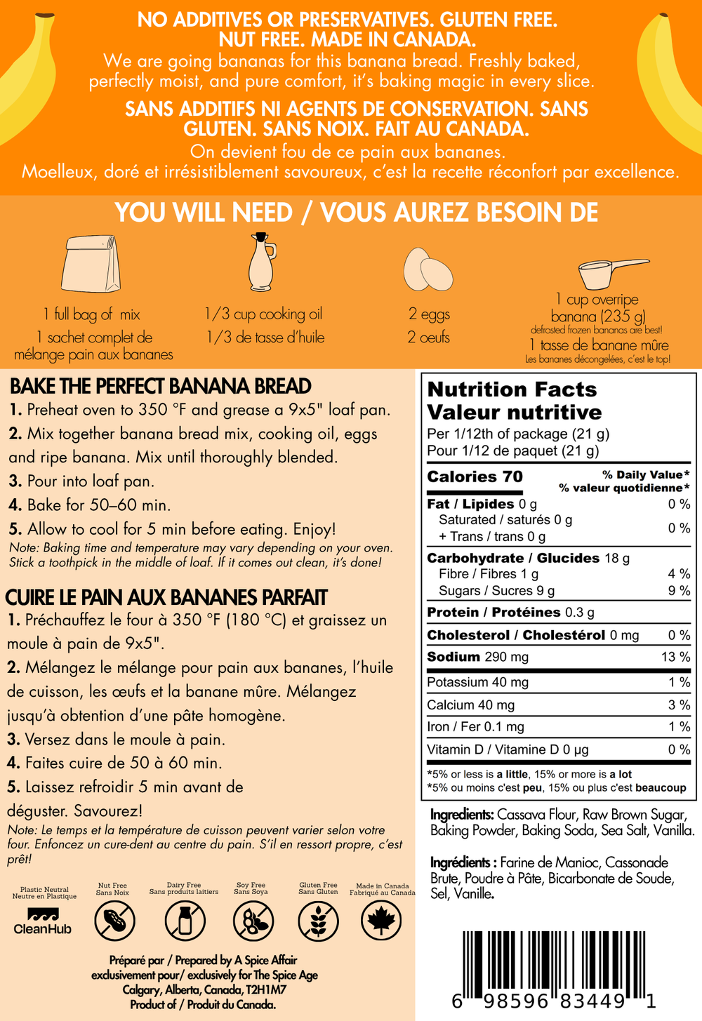 Bananarama Banana Bread Mix - Gluten Free