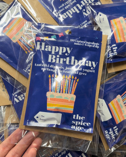 The Birthday Card you can EAT - Tzatziki Dip Mix *extra postage stamp required*