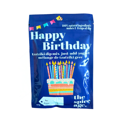 The Birthday Card you can EAT - Tzatziki Dip Mix *extra postage stamp required*