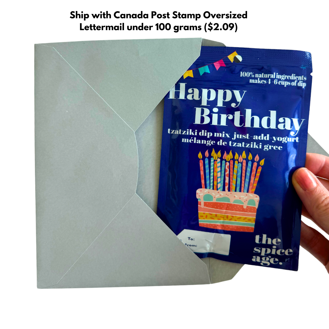 The Birthday Card you can EAT - Tzatziki Dip Mix *extra postage stamp required*