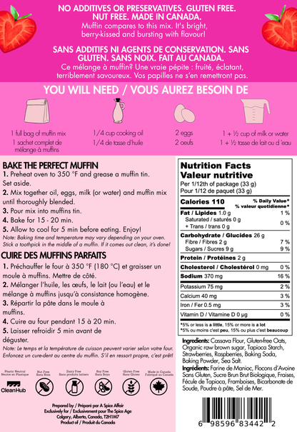 You Bake me Blush Muffin Mix - Gluten Free